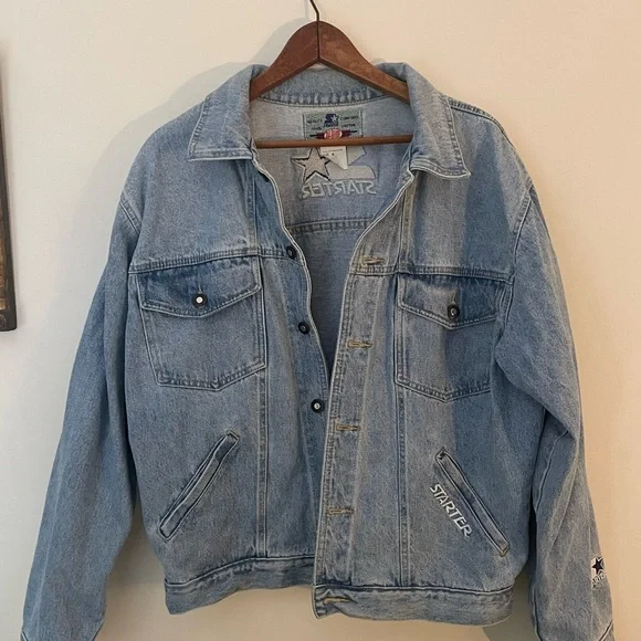 1985 Starter vintage Blue Denim Jacket with Logos